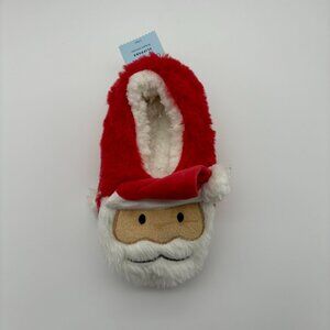 Cat & Jack Kids Red Santa Holiday Slipper Socks with Gripper Bottoms, Size XS/S